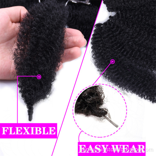 8 Inch Marley Braids Crochet Hair Ombre Afro Kinky Synthetic Braiding Hair Extension Marley Twist Hair soft